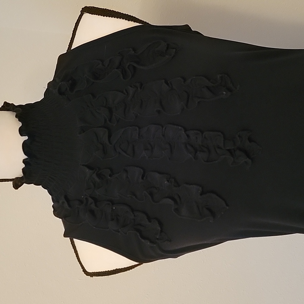 Black Ruffle Top - Picture 2 of 4